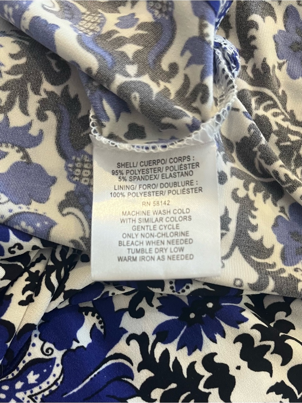 London Times White and Blue Printed Sleeveless Maxi Dress - Picture 8 of 8
